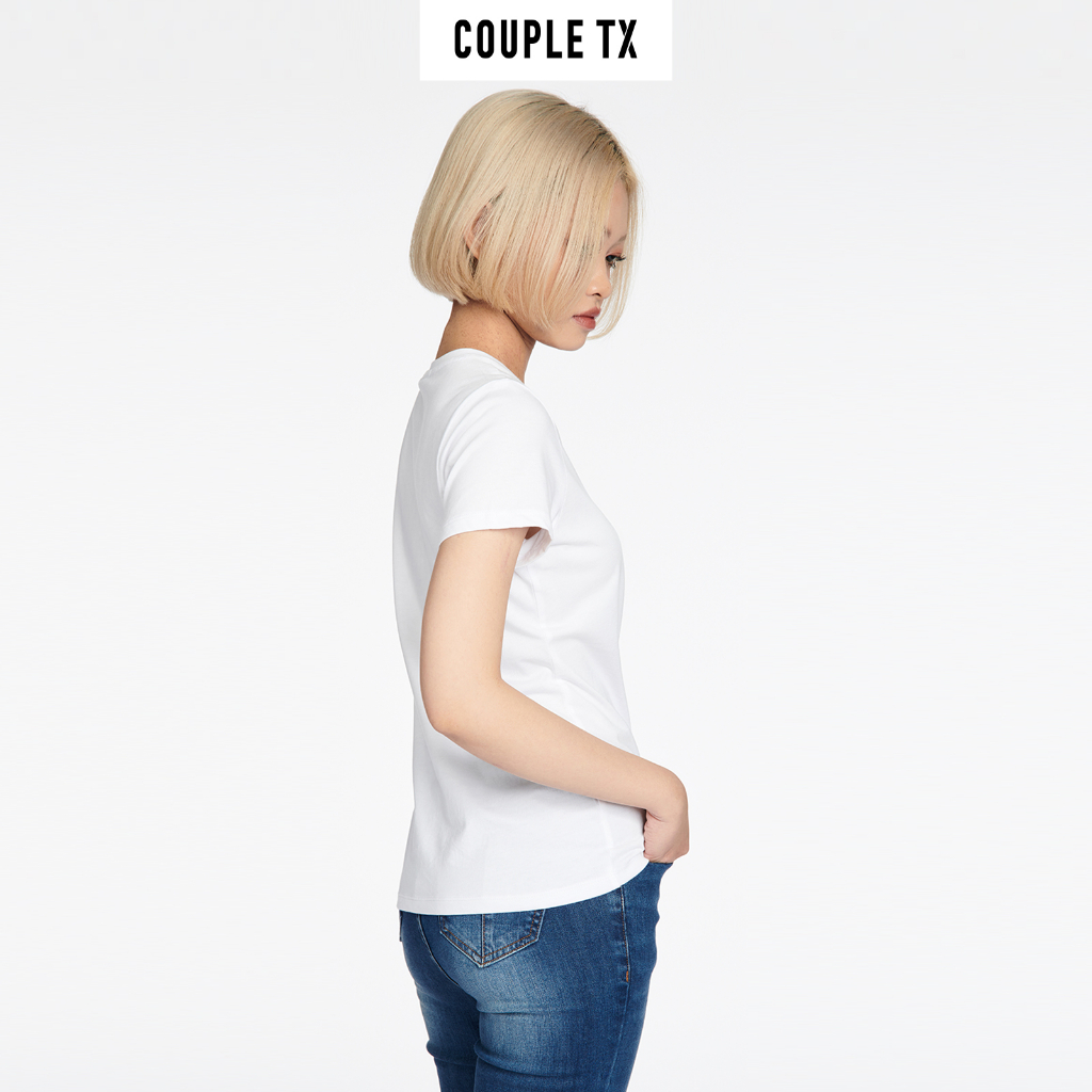 Áo Thun Nữ Couple TX Slim Fit In Typo Sweet Heart WTS 2287