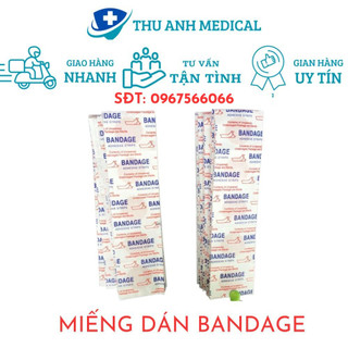 Combo 100 miếng dán cấy chỉ bandage - băng keo tròn dán mini đa dụng