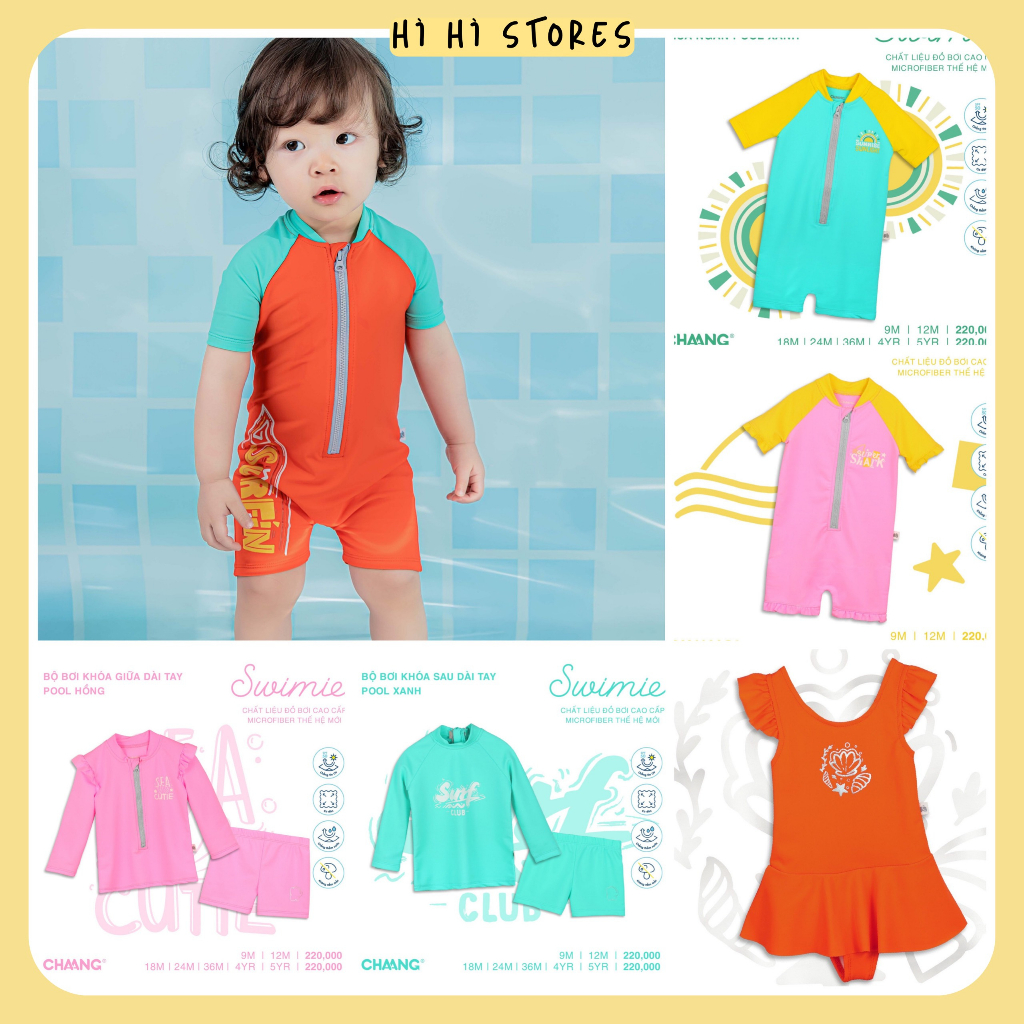 Chaang bộ bơi liền mảnh cho bé trai bé gái SS23