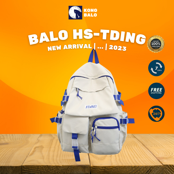Balo Học Sinh Nam Nữ Thời Trang Phong Cách Hàn Quốc Đựng Laptop Vải Canvas Chống Nước Tding BL06