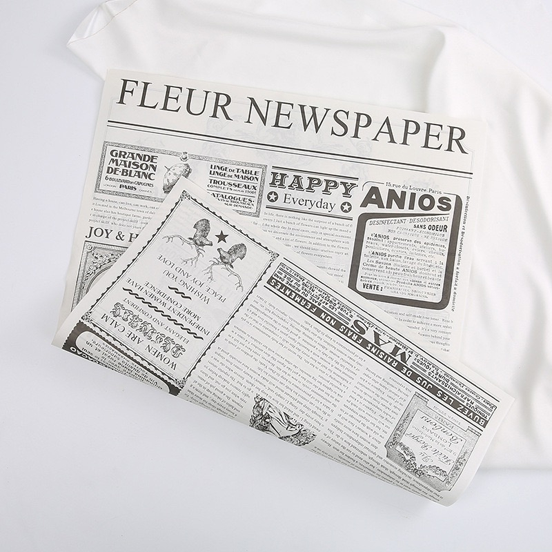 Giấy gói hoa mẫu báo