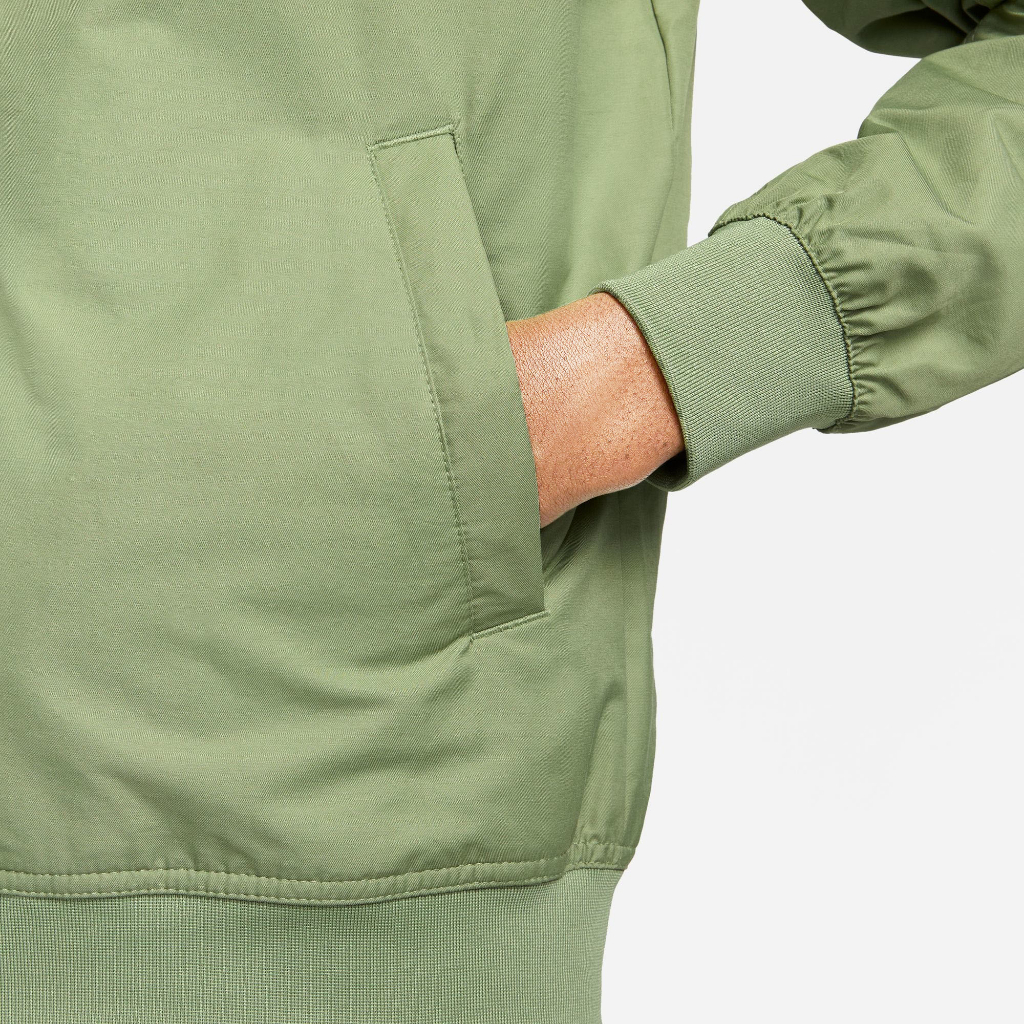 Áo khoác nam bomber Nike chính hãng 1 lớp màu xanh chất vải xịn không mũ trùm đầu