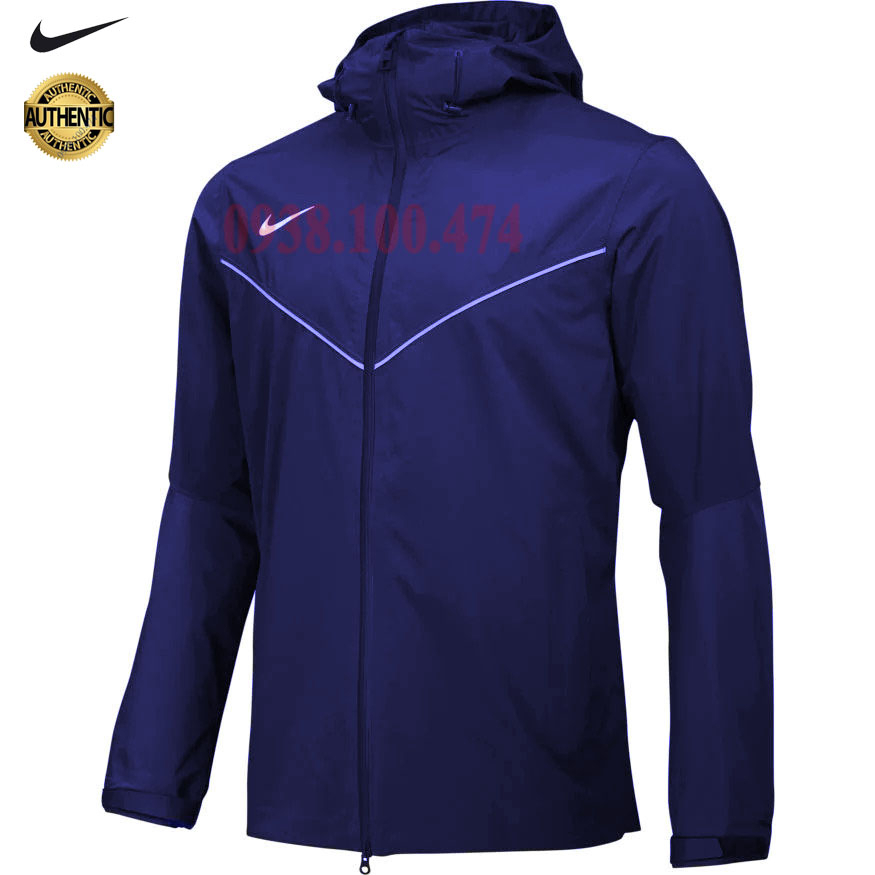 Áo khoác dù Nike chính hãng 2 lớp logo phản quang vải xịn chống thấm nước tốt bên trong lót lưới cách nhiệt