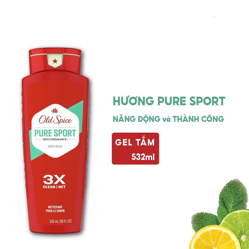 Gel Tắm Gội Old Spice Nhiều Mùi Hương 532ml