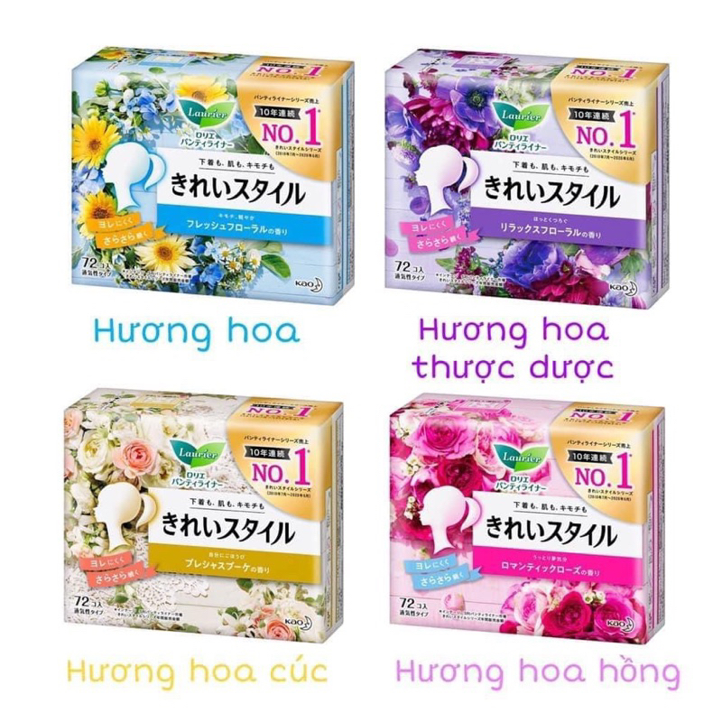 Băng vệ sinh Laurier Nhật Bản 72m hằng ngày siêu mỏng