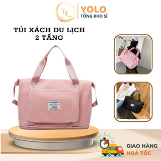 Túi Xách Du Lịch Cỡ Lớn 2 Tầng, Túi Du Lịch Đa Năng Nam Nữ Đựng Quần Áo Mỹ Phẩm TXDL_L