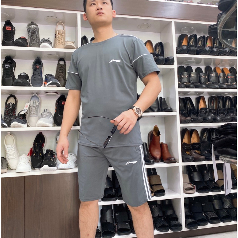 Bộ thể thao lining nam, Bộ Quần Áo Thể Thao Nam Mùa Hè mát mẻ mẫu mới nhất 2023