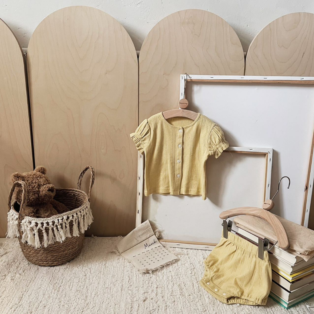 Bộ cộc mùa hè bộ quần áo ngắn tay mùa hè cho bé gái BB545