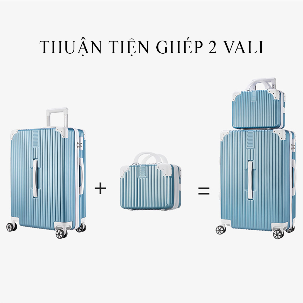 Vali du lịch BAMOZO size mini size20/ size24. Vali kéo xách tay bo góc chống va đập- BẢO HÀNH 5 NĂM