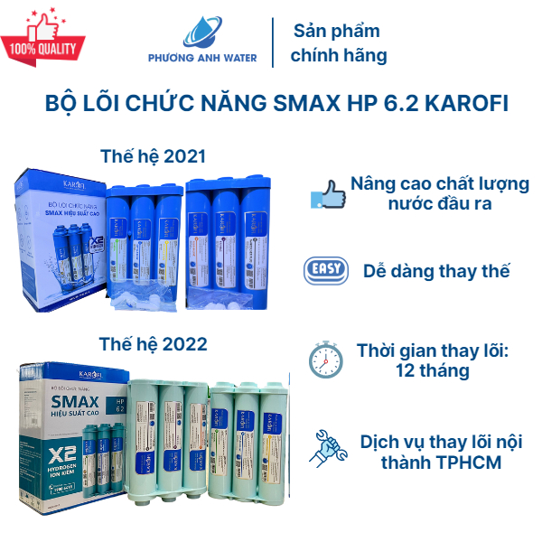 Bộ 6 lõi chức năng Karofi SMAX HP 6.2 chính hãng, thay thế dễ dàng