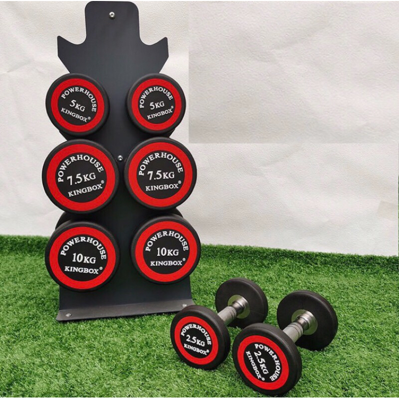Tạ tay KINGBOX 2,5kg,5kg,7,5kg-10kg lõi gang đặc bọc cao su Nhập Khẩu