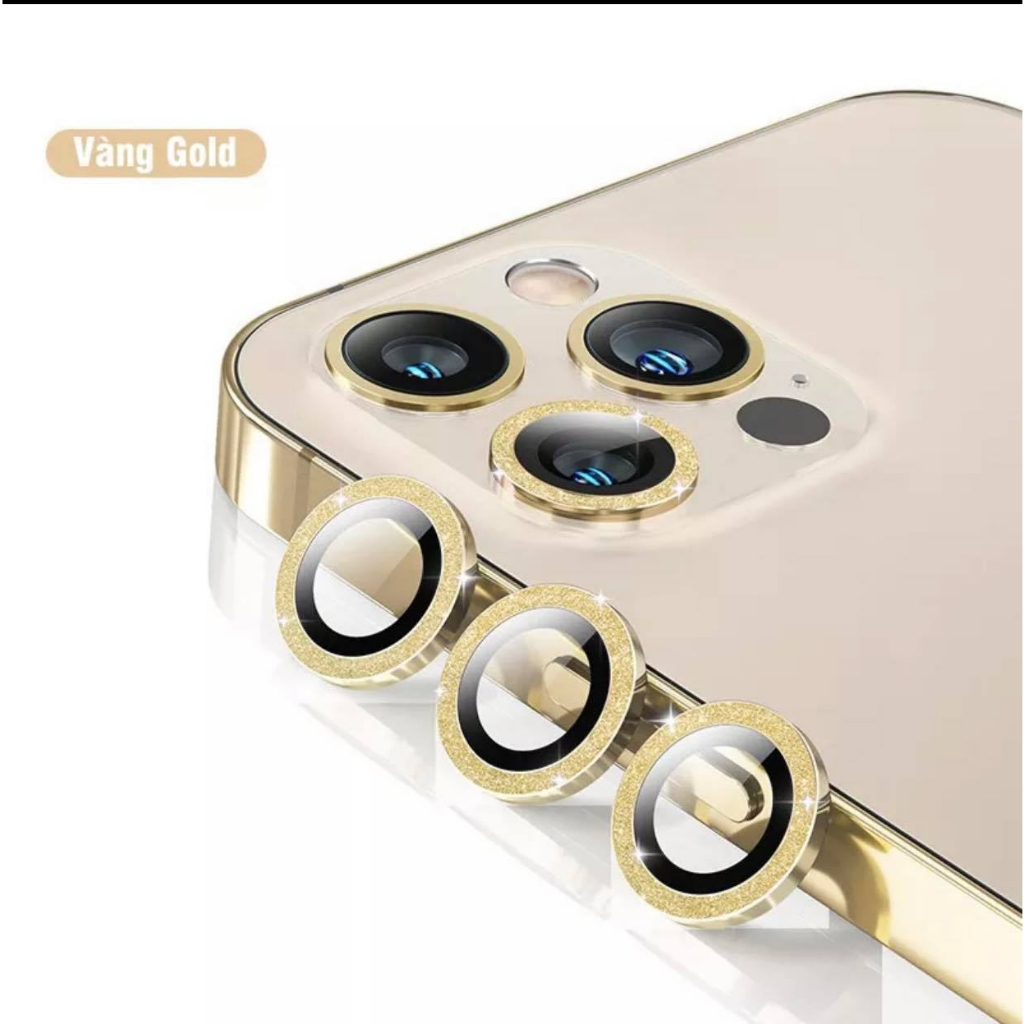 Kính cường lực iphone viền kim tuyến bảo vệ mắt camera 6plus/7/7plus/8/8plus/X/Xs/Xsm/11/11pro/11prm
