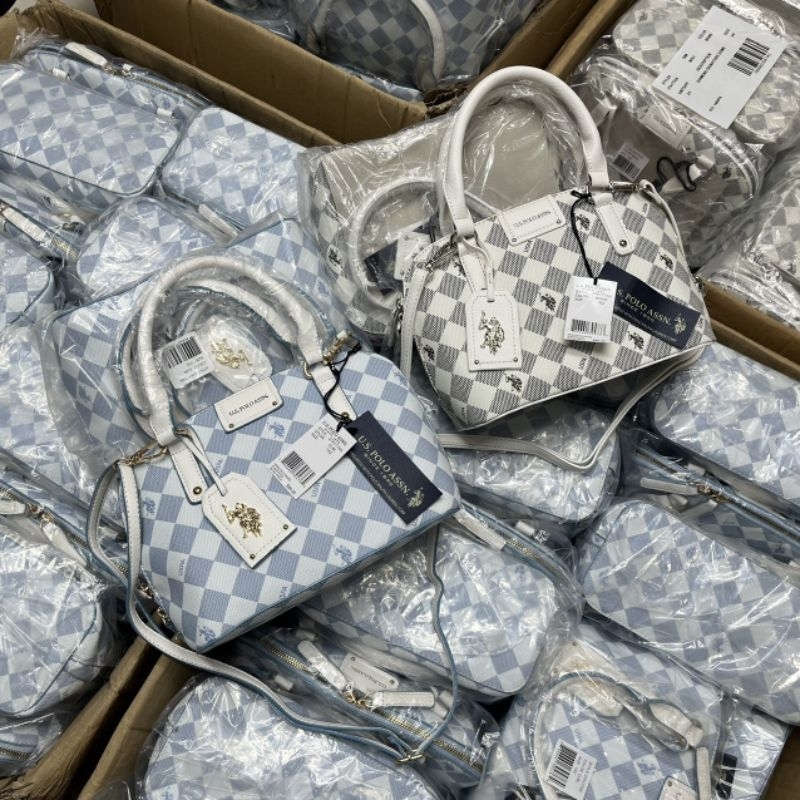 TÚI US POLO ASSN Diamon signature dome dáng hến