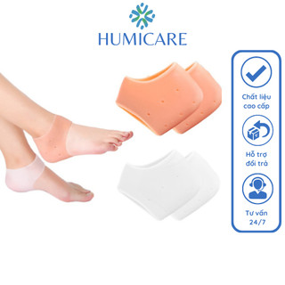 Cặp tất vớ Silicon bọc lót bảo vệ giảm đau chống nẻ gót chân Cao Cấp khi mang giày cao su mềm SA13HUMI