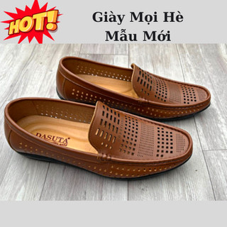 Giày lười nam mùa hè Giày Rọ da bò đế khâu chỉ bảo hành 1 năm
