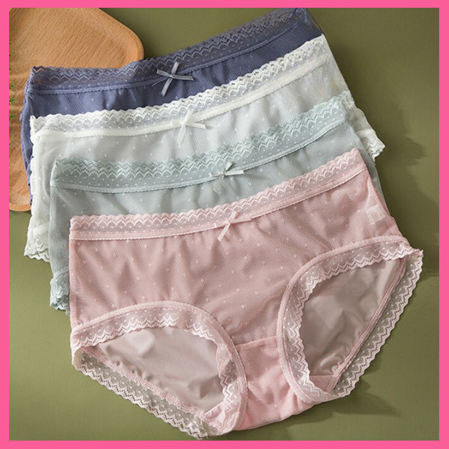 Quần Lót Nữ Lụa Ren, Quần Chip Nhiều Màu Bii.Shop, Chất Thun Lạnh, Thoáng Khí, Kháng Khuẩn, Siêu Mọng Nhẹ, Không Lộ Viền