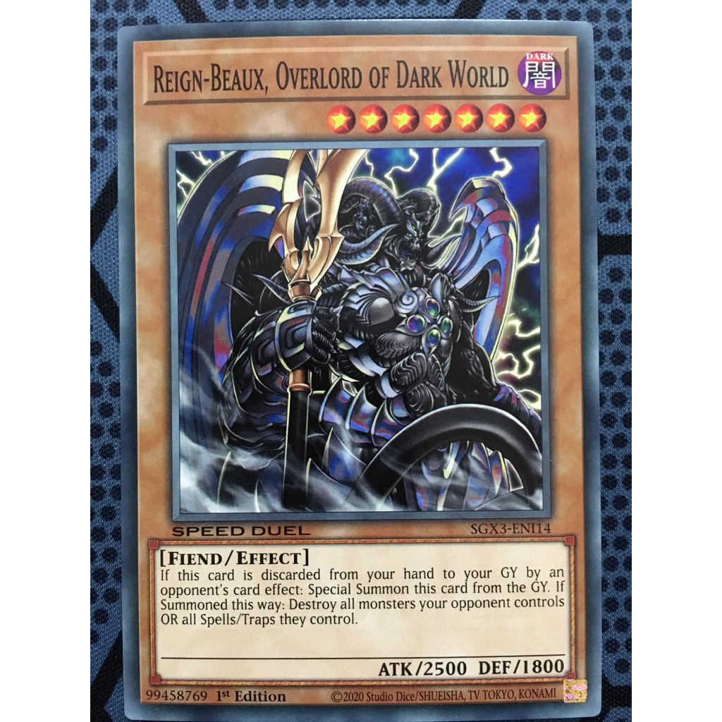 Bài yugioh speed duel - Reign-Beaux, Overlord of Dark World - SGX3-ENI14 - Common 1st Edition