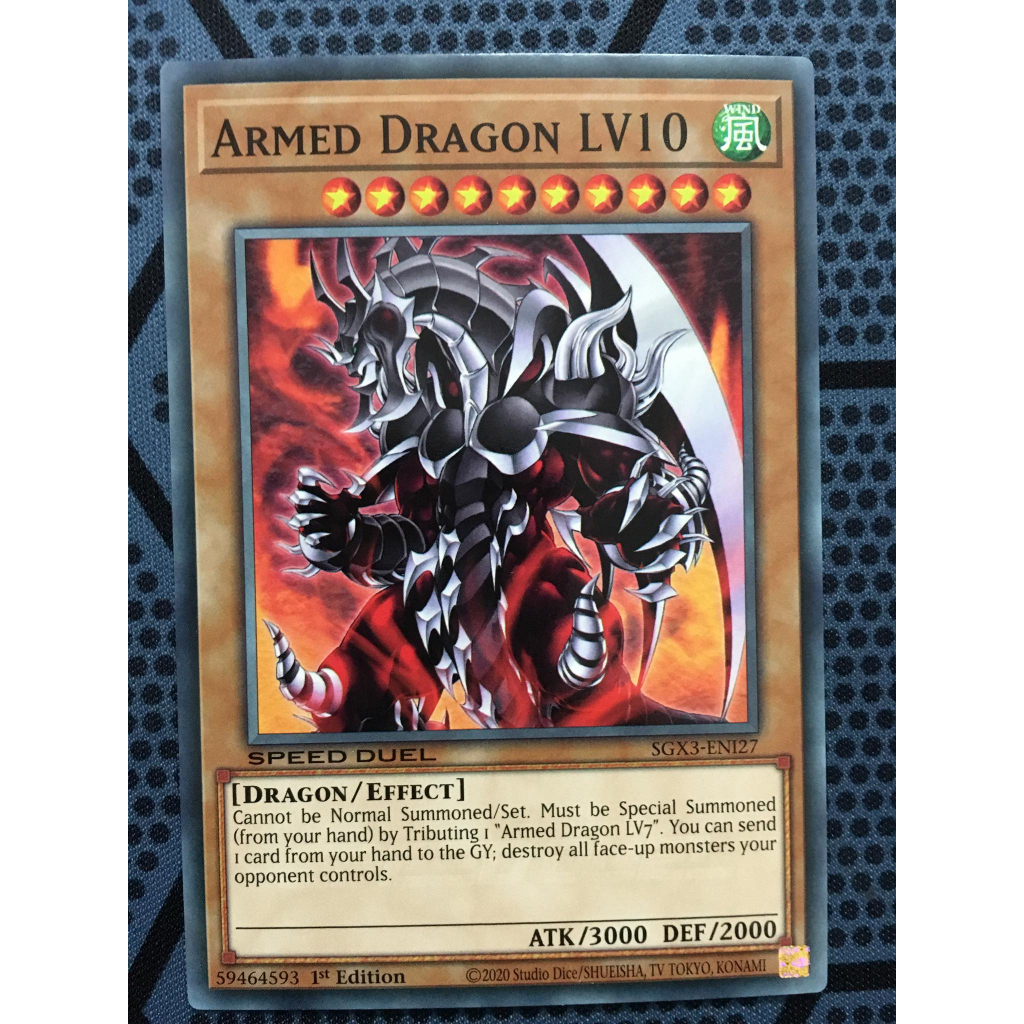 Bài yugioh speed duel - Armed Dragon LV10 - SGX3-ENI27 - Common 1st Edition