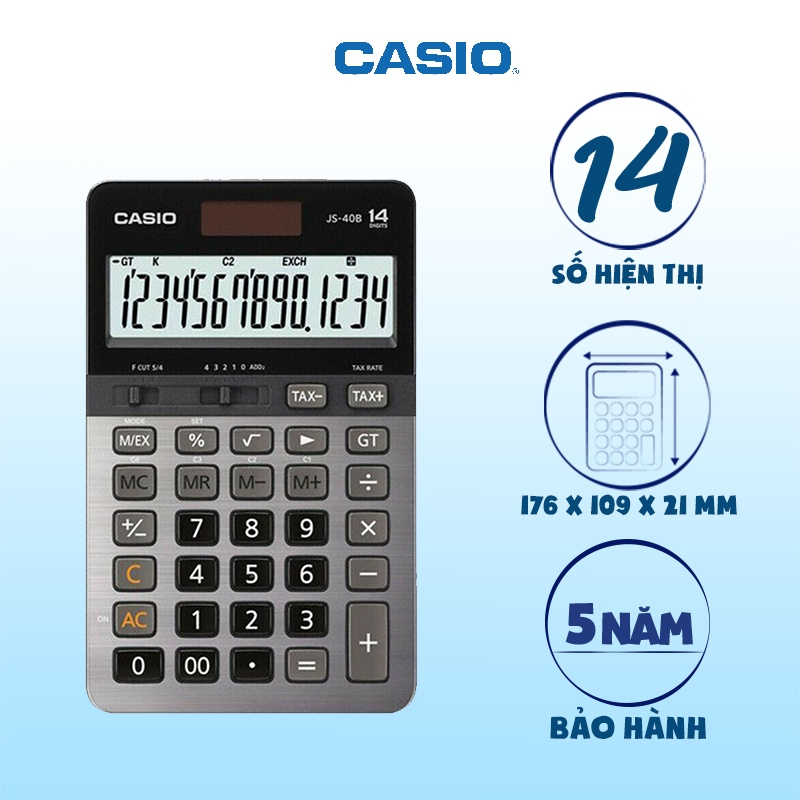 [CHÍNH HÃNG] Máy tính Casio JS-40B - Tặng kèm giấy nhớ