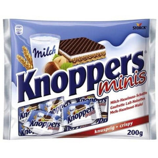 Bánh xốp socola knoppers minis black & white 200g - đức🇩🇪 💯 made in germany