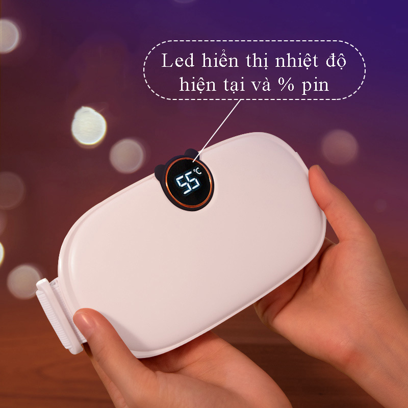 Đai chườm nóng giảm đau bụng kinh chườm bụng kinh massage bụng