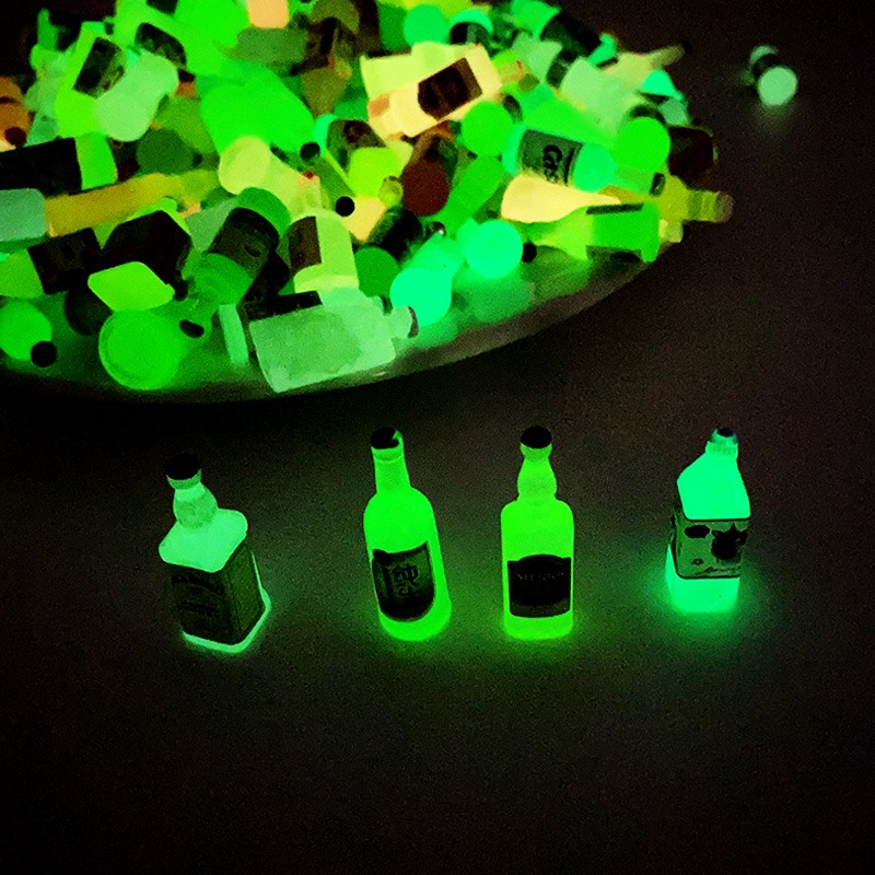 Charm phát sáng chai nước mini, charm slime làm đồ handmade, DIY, phụ kiện búp bê, charm kẹp tóc