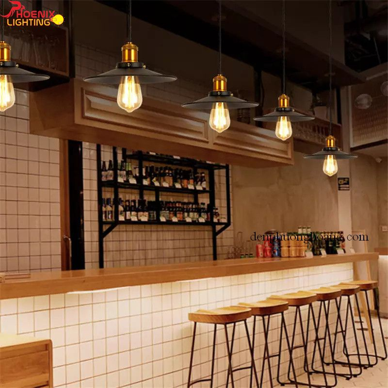 ĐÈN THẢ ĐUÔI ĐỒNG TRẦN: ĐÈN THẢ TRANG TRÍ QUÁN ĂN, QUÁN CAFE, NHÀ HÀNG, CĂN HỘ...kèm bóng st64