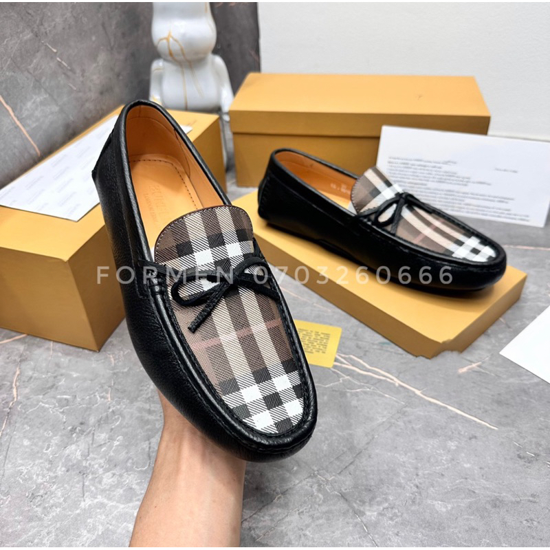 Giày lười nam BBR da bò thật kèm bảo hành 12 tháng