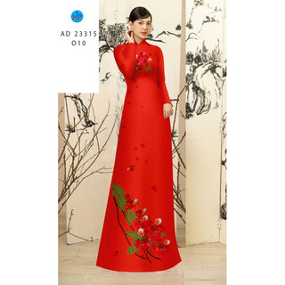 Vải may áo dài in 3d “hoa phượng”
