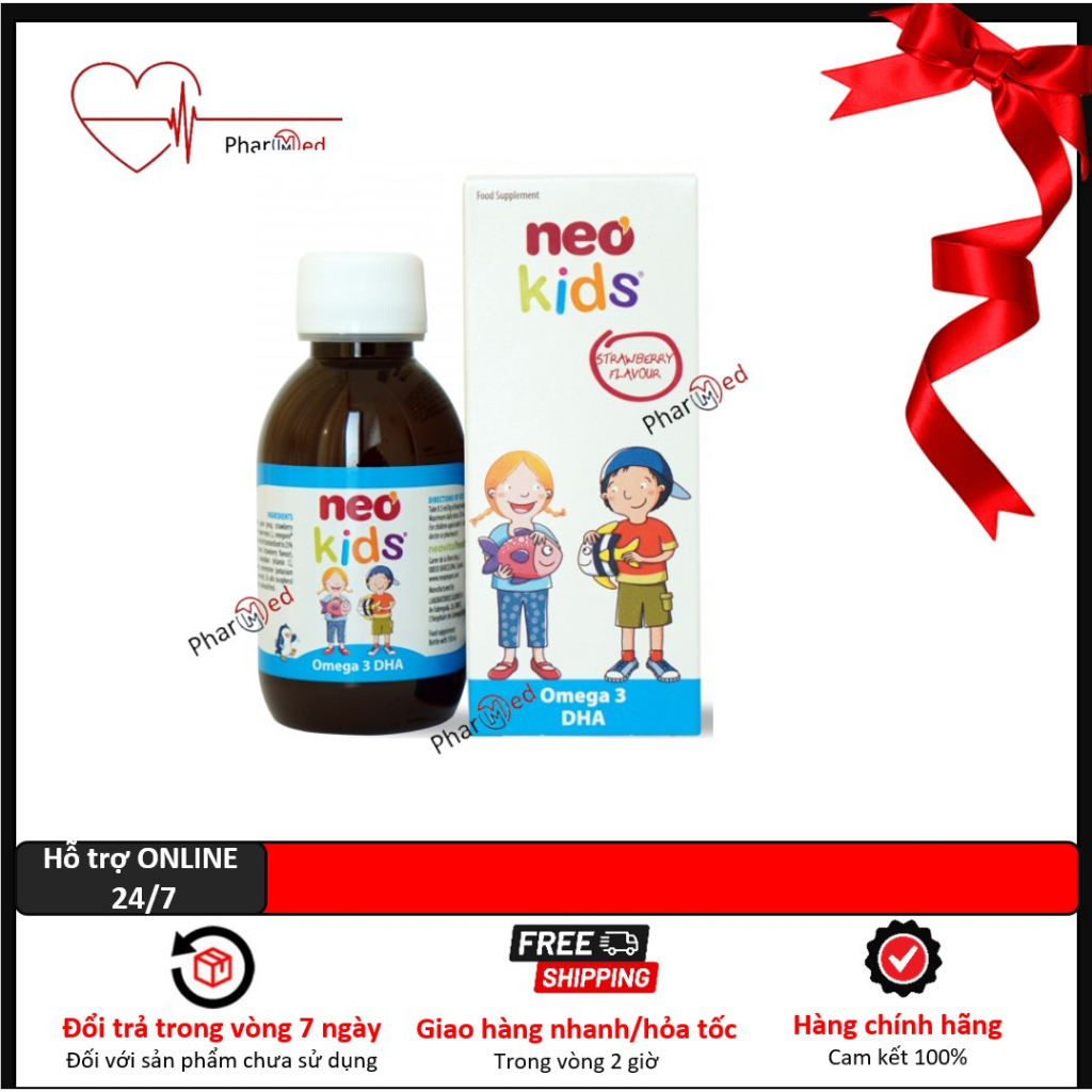 Neo kids omega 3 DHA - Cho trẻ sơ sinh, Vitamin D3, A, E giúp phát triển trí não tăng cường thị lực