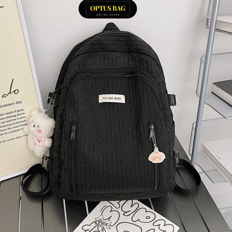 Balo, balo thời trang, balo nữ nam vải polyester dù mềm mịn_Hàng sẵn Optusbag