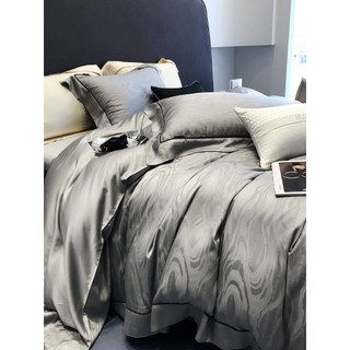 Set bộ chăn ga gối Jacquard Tencel 100s vân chìm Markcross cao cấp- LUXBED