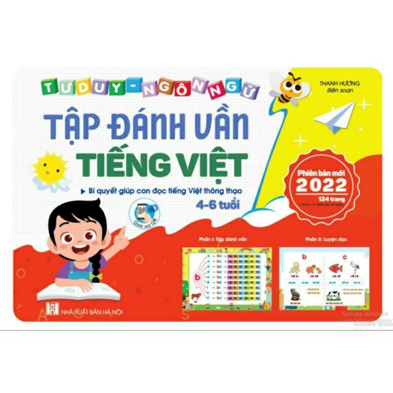 Sách - Tập Đánh Vần Tiếng Việt Phiên Bản Mới 2022 Kèm File Đọc Quét Mã QR Và Video Hướng Dẫn Cách Ghép Vần