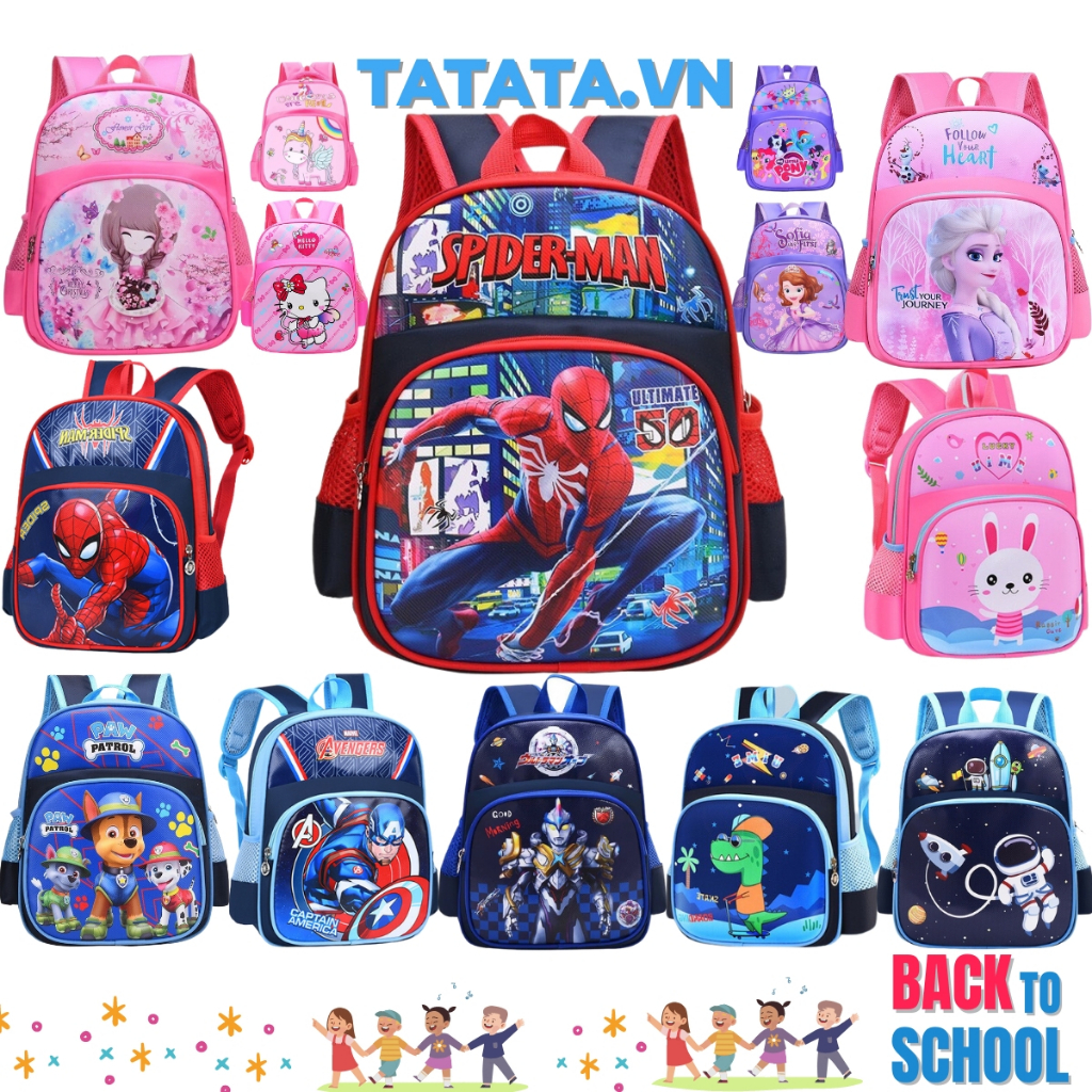 Balo mẫu giáo, nhà trẻ cho BÉ GÁI từ 2 đến 5 tuổi họa tiết NGỰA PONY siêu dễ thương