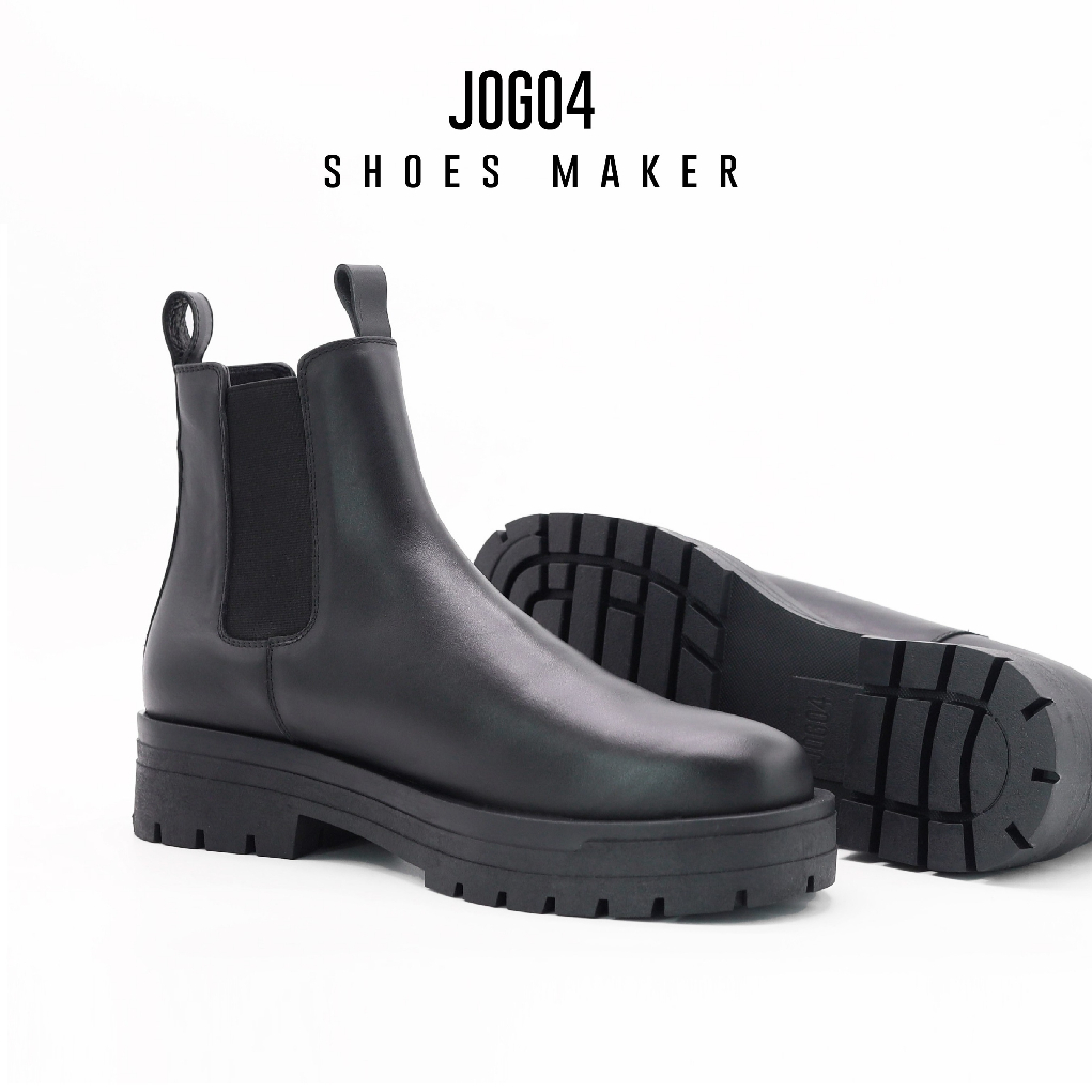CHUNKY BOOTS JOG04 - chất liệu da bò Nappa nguyên tấm , giúp tăng chiều cao 5,5cm ( T4 )