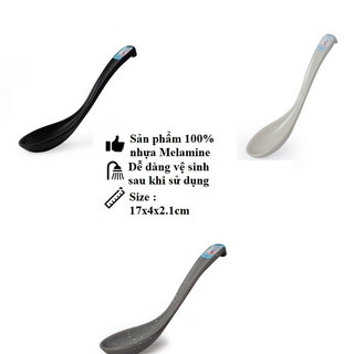 Muỗng bún,phở nhựa Melamine nhám đen/nhám xám/nhám nâu