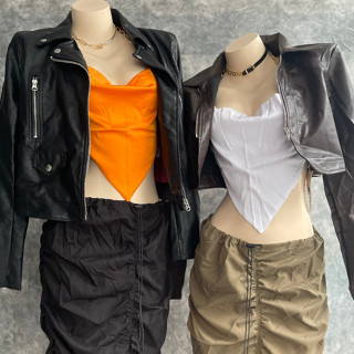 [Ảnh Thật] Áo Yếm Lụa Trễ Ngực Kèm Dây Xích Phong Cách Sexy Ulzzang Dành Cho Nữ Hot Trend [AdorablexBeautiful]