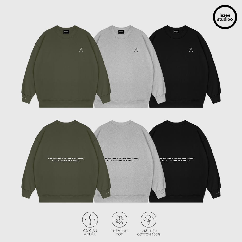 Boxy Sweater - I LOVE YOU, IDIOT | LAZEE STUDIOO | Form Boxy