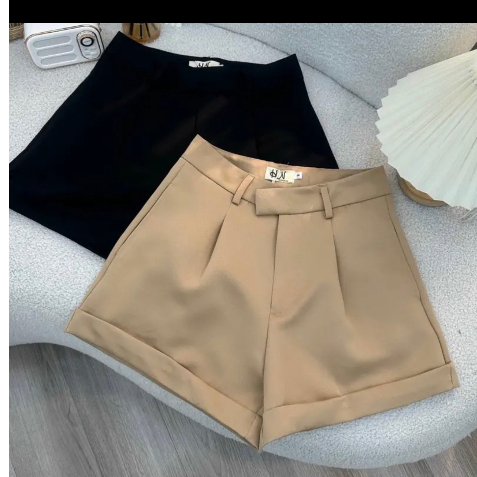 Quần short đùi nữ lật lai chất tuyết mưa dày dặn lên from chuẩn đẹp hàng loại 1