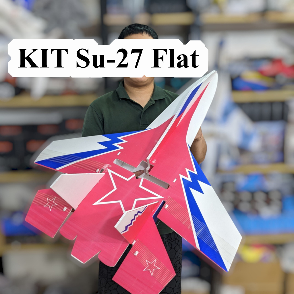 KIT Su27 Flat xốp dẻo Mpp bao đập. Dài 90cm sải cánh 73cm