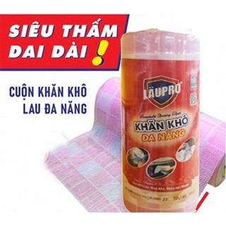 Khăn khô đa năng Laupro cuộn 50 tờ chính hãng