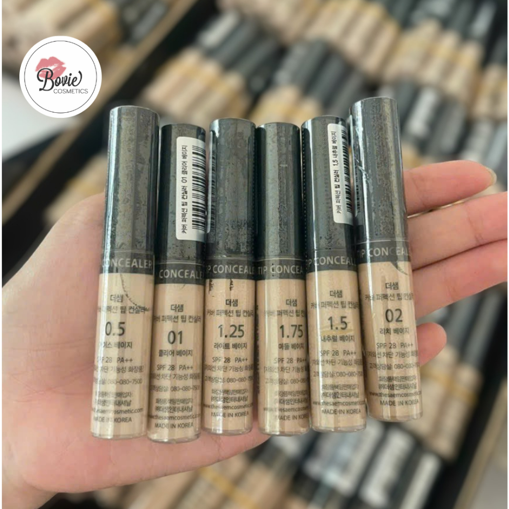 Che khuyết điểm The Saem Cover Perfection Tip Concealer 6.5g SPF28 PA++ - Bovie Cosmetics