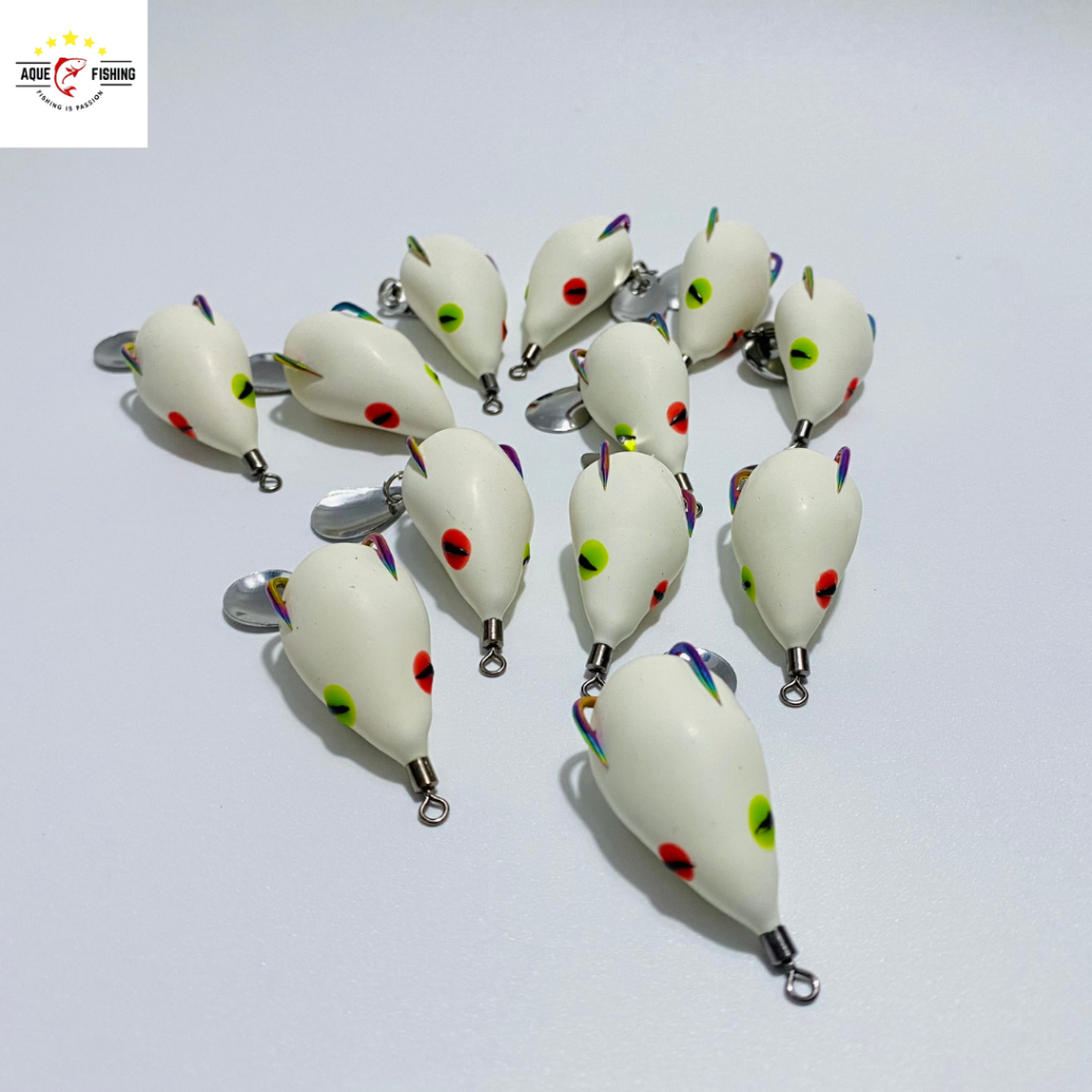 Nhái hơi F35 mini lưỡi titan giá rẻ, dài 3,5cm nặng 6g - 8g, mồi giả câu lure cá lóc siêu nhạy aque fishing