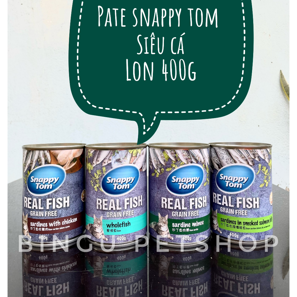Pate Snappy Tom Siêu Cá Lon 400g - Thức Ăn Pate Cho Mèo Trưởng Thành
