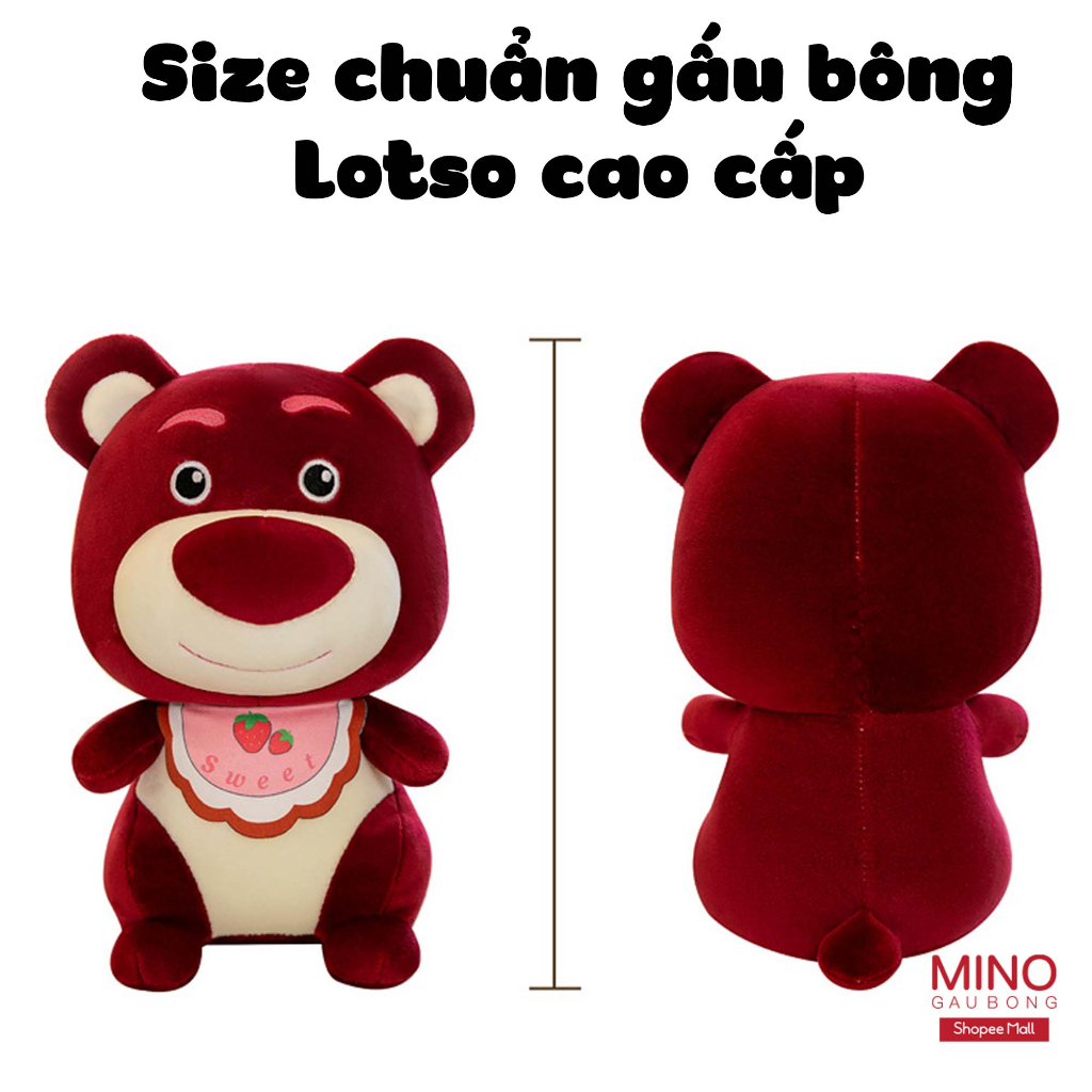 Gấu Bông Lotso Huggin Bear, Gấu Bông Dâu Cao Cấp MINO STORE TH216