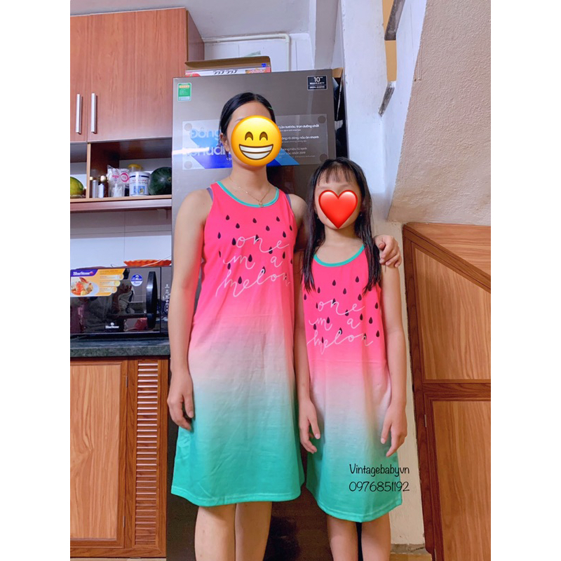 Đầm xuất dư cho bé gái và mẹ size 4-16y