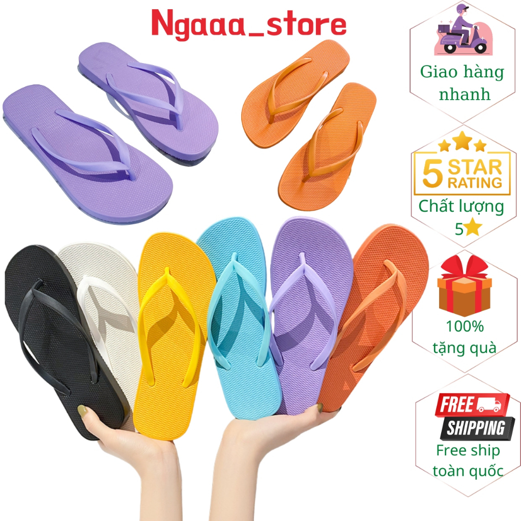 Dép kẹp nam nữ , Dép xỏ ngón chống trơn trượt du lịch đủ màu sắc cho mùa hè năng động siêu nhẹ siêu bền