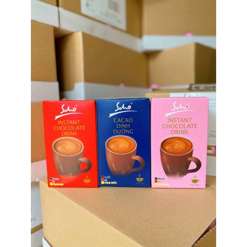 Bột Cacao dinh dưỡng Scho Creative Fusion Hộp 10 Gói x 20g – Instant Chocolate Drink