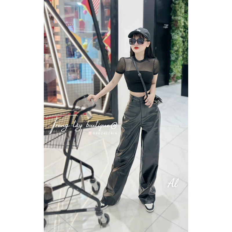 Áo lưới croptop siêu tôn dáng