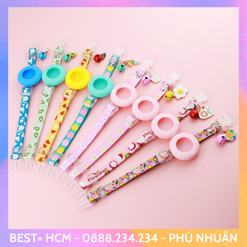 [Size Vừa 25-40cm] Vòng Dây Đeo Cổ Chó Mèo Airtag Chống Thất Lạc Kèm Charm Lục Lạc Chuông Cổ Siêu Xinh